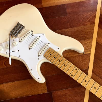 100% ORIGINAL Aria Pro II Fullerton FL50s Stratocaster USA MADE 1996 Faded Olympic White w/ Padded Road Runner Gig Bag Case image 12