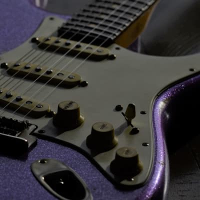 American Fender Stratocaster Custom Relic Purple Sparkle CS Fat 50's image 8