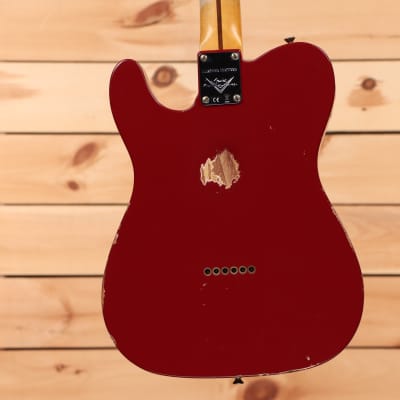 Fender Custom Shop Limited Reverse '50s Telecaster Relic - Aged Cimarron Red - R131652 - PLEK'd image 7