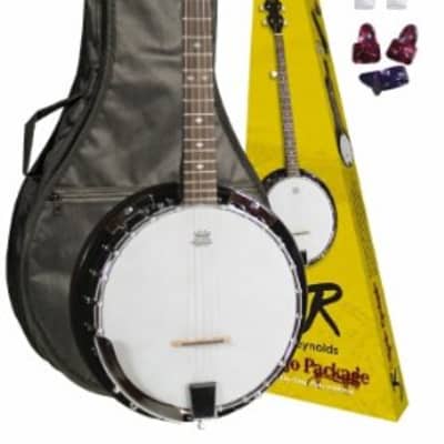 J. Reynolds JRBANPK 5-String Banjo Starter Pack w/Gig Bag, Strap, and Picks for sale
