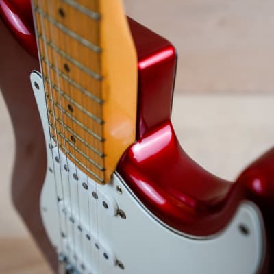 Fender ST-557 Contemporary Series Stratocaster SSS MIJ w/ System One Tremolo 1984 Candy Apple Red w/ Hard Case image 15