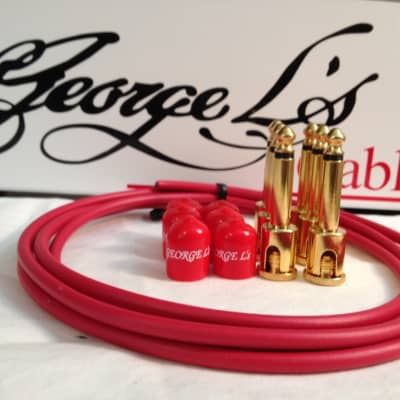 George L's 155 Guitar Pedal Cable Kit .155 Red / Red / Gold - 6/6/6 image 1