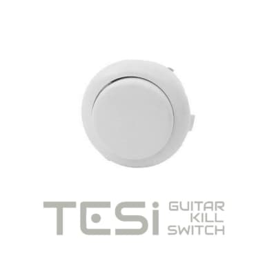 Tesi DITO 24MM Momentary Arcade Push Button Guitar Kill Switch Solid White image 2