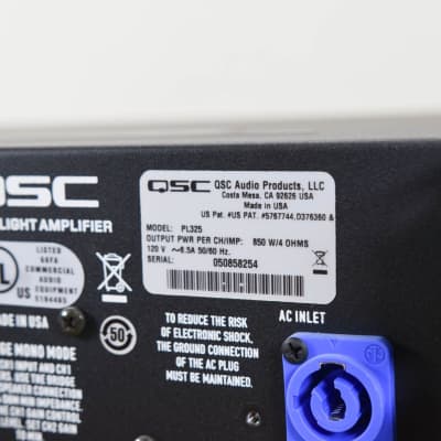 QSC PL325 Powerlight 3 Series Two-Channel Power Amplifier CG00P2L image 9