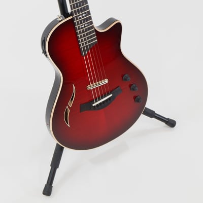 Taylor T5Z Pro Hollowbody Electric-Acoustic Hybrid - Cayenne Red Shaded Edgeburst with Ebony Fingerboard image 3