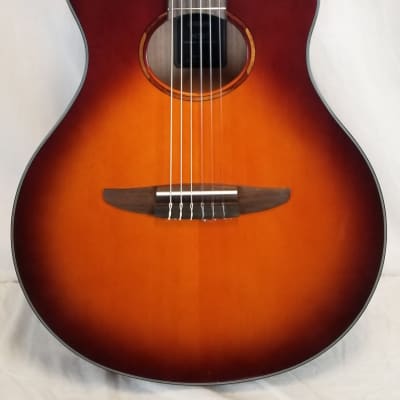 Yamaha NTX1 Acoustic Electric Nylon String Classical Guitar, Brown Sunburst image 7