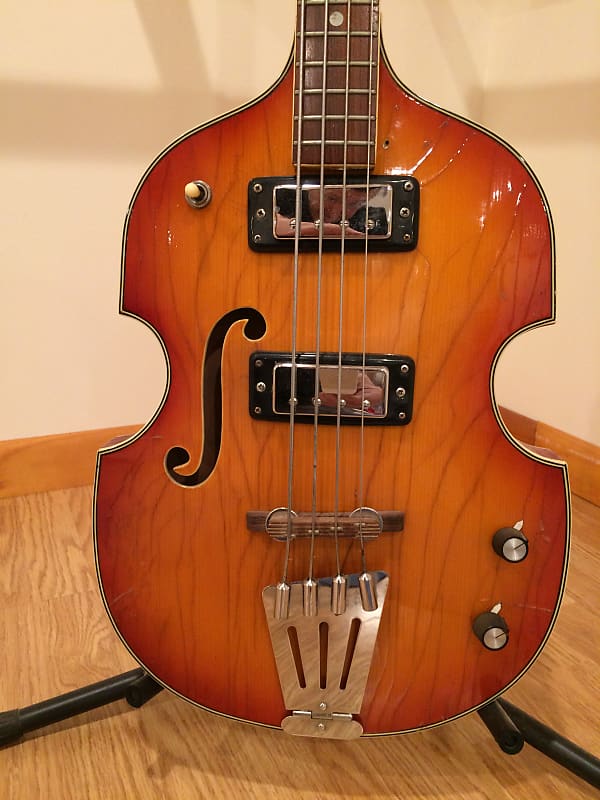 Vintage Domino violin bass,1960's,short scale,MIJ, awesome | Reverb