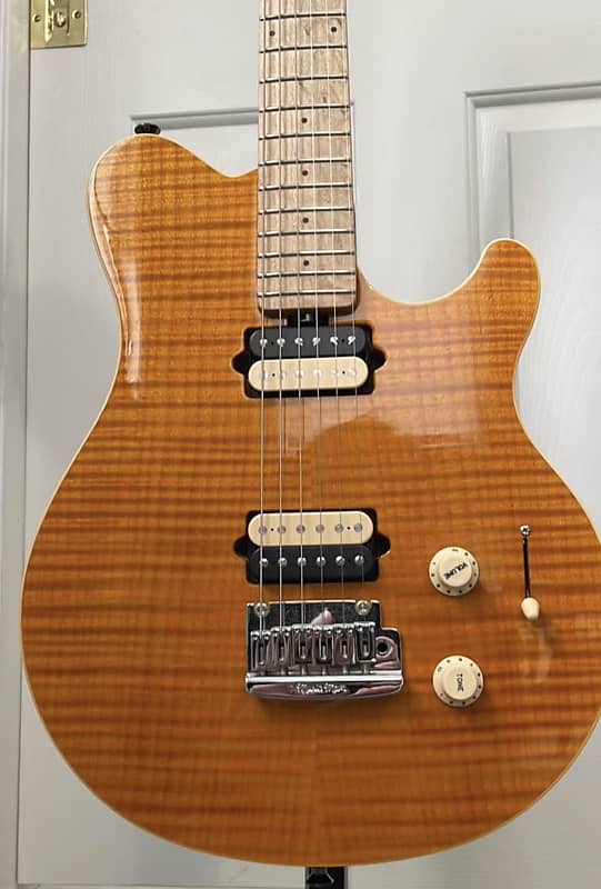 Ernie Ball Music Man Axis Super Sport Tremolo with Maple Fretboard 2010s - Trans Gold Flame image 1