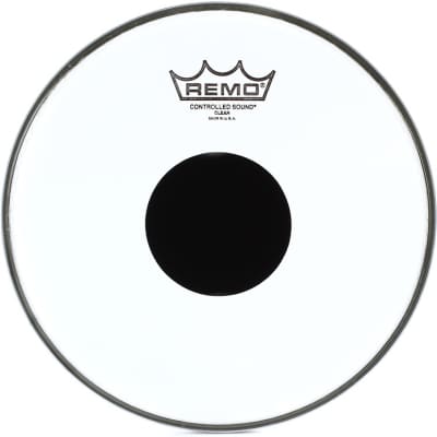 Remo Controlled Sound Clear Drumhead - 10 inch - with Black Dot image 1