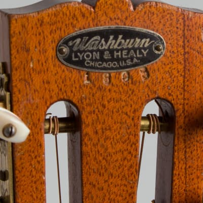 Washburn  Model 5238 Deluxe Flat Top Acoustic Guitar (1930), ser. #1803, black tolex hard shell case. image 13
