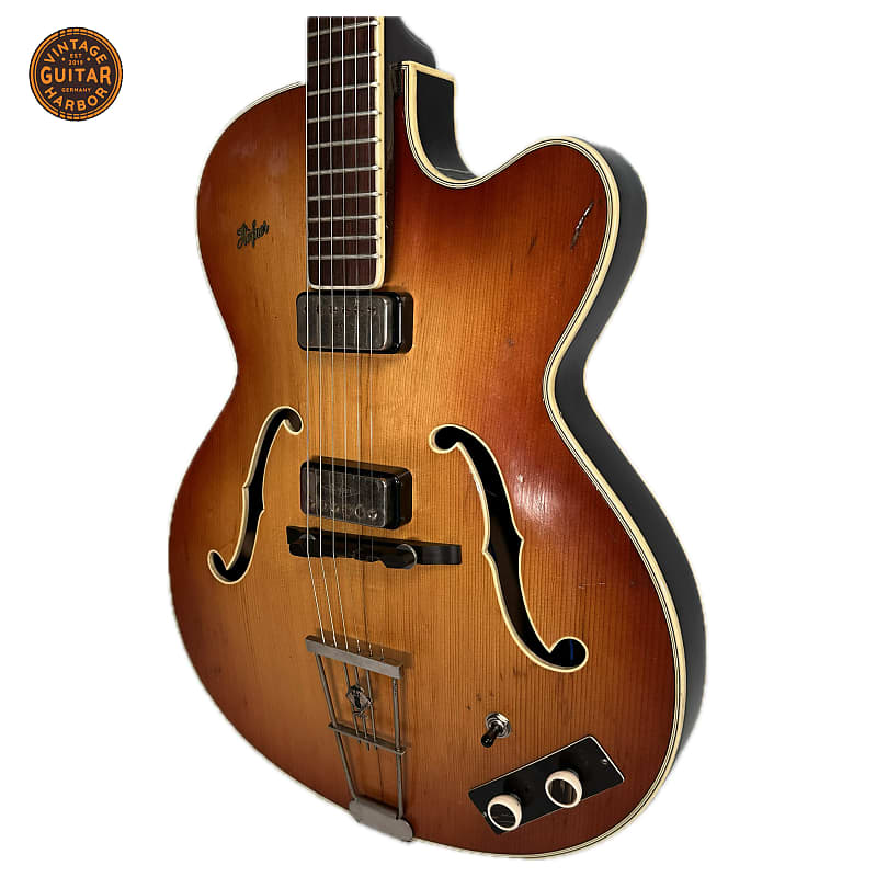 Hofner 4570 thinline archtop guitar 1959 - suburst | Reverb