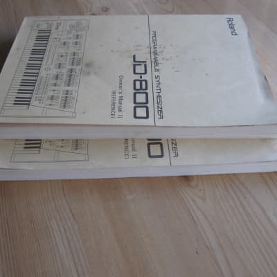 2 reference guides owners manuals Roland JD-800 synth synthesizer keyboard user image 5