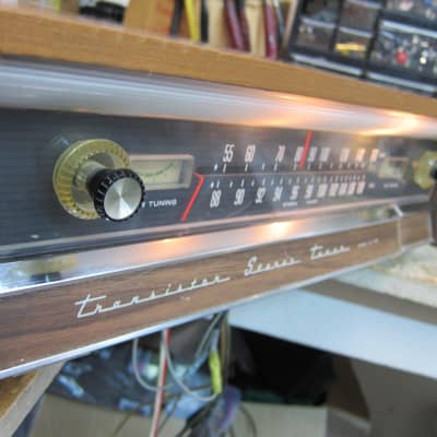 Vintage Heathkit AJ-43D Am/Fm Stereo Analogue Tuner, Wood Cabinet Very Cool Retro Look, Working, Tuner Dial not working for FM, but Tunes 1960s - Wood image 2