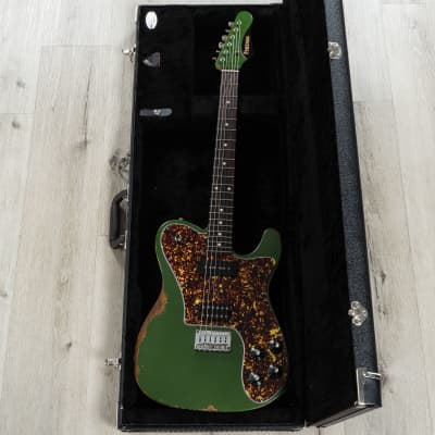 Friedman Vintage T Guitar, Rosewood Fretboard, Medium-Aged Cadillac Green image 10