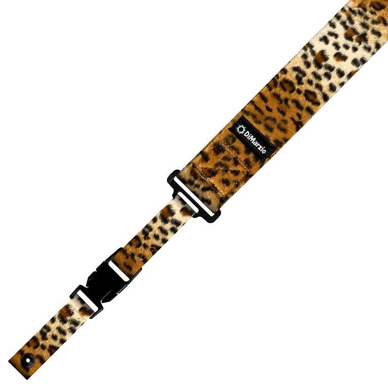 DiMarzio DD2230 Nylon ClipLock Guitar Strap - Cheetah Faux Fur image 1