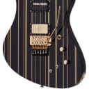 Schecter Synyster Gates Custom S Electric Guitar - Black/Gold Pin Stripes