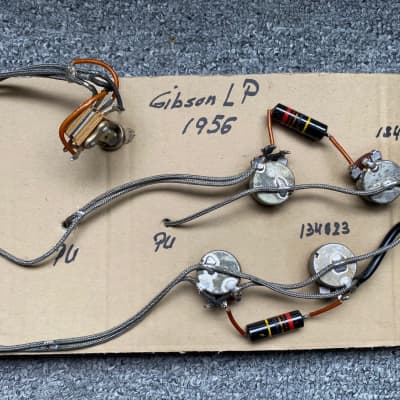 original 1956 Gibson Kabelbaum / wiring harness / Pots / Capacitor Les Paul ES 335 ES 330 for sale