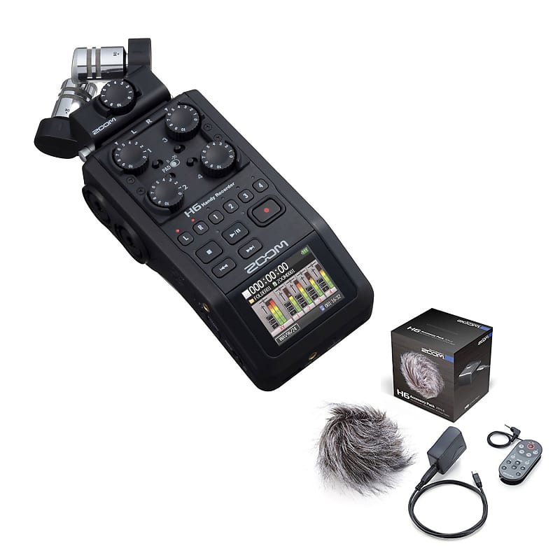 Zoom h6 black bundle con kit accessori aph-6