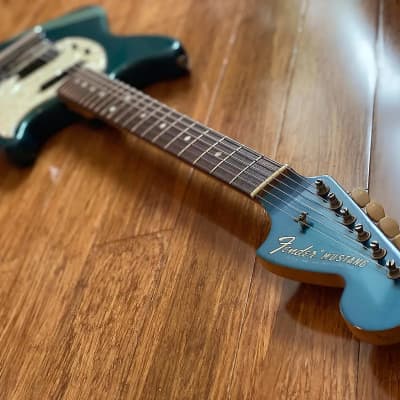 Original Vintage 1969 USA Fender Mustang Lake Placid Blue Competition Burgundy w/ OHSC. Kurt Cobain Nirvana image 10