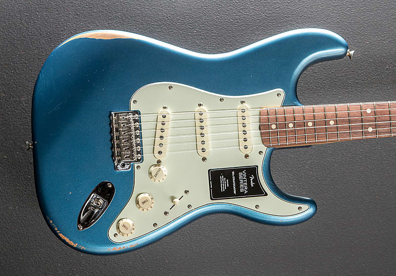 Fender Vintera Road Worn 60’s Stratocaster – Lake Placid Blue image 1