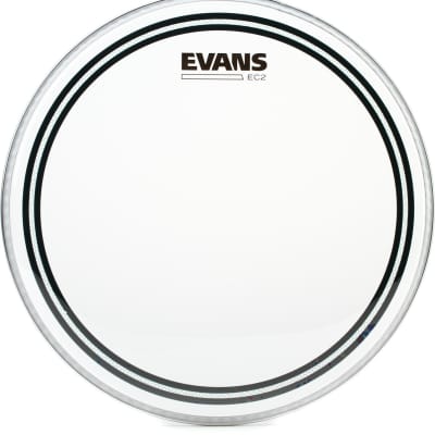 Evans EC2S Clear Drumhead - 12 inch  Bundle with Evans Reso 7 Coated Resonant Drumhead - 12 inch image 3