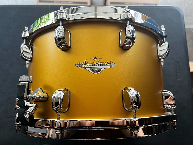 Tama 8" x 14" Starclassic Maple Snare Drum Satin Aztec Gold Reverb