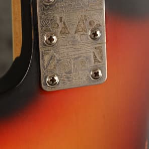 Hohner Vintage Lawsuit Jazz Bass  1975 3 Tone Sunburst Fretless Jaco Pastorius Conversion w Hardcase image 6