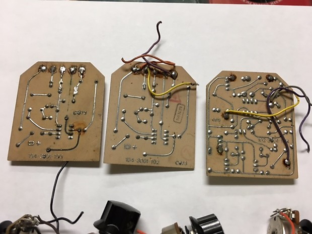 MXR DIstortion + and Dyna Comp circuit boards 1970's/80's