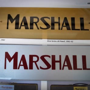 Marshall 1960's style Block Amplifier/Cabinet Badge/ logo 1960's Gold or BurgundySilver image 11