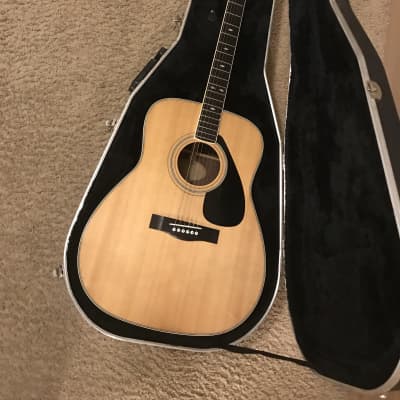 Yamaha FG-345 II Acoustic Guitar 1980s made in Taiwan in excellent condition with hard case image 1