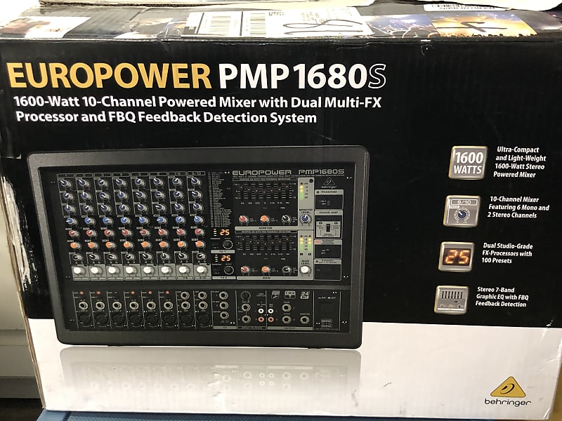  Behringer Europower PMP4000 Powered Mixer - 16 Channels, 1600  Watts with Multi-FX Processor and FBQ Feedback Detection System : Musical  Instruments