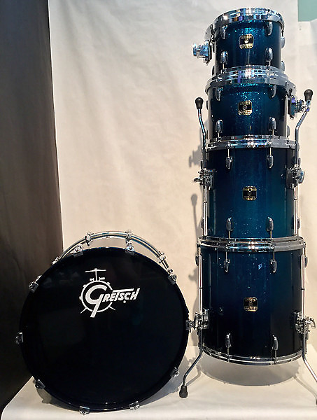Gretsch Renown Maple Cobalt Sparkle Fade 5 Piece Shell Pack Reverb