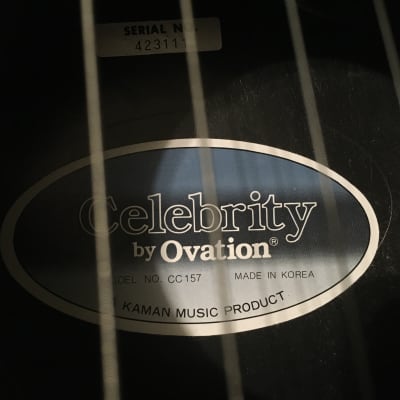 Ovation Celebrity CC157 Acoustic Electric Guitar 1980s | Reverb