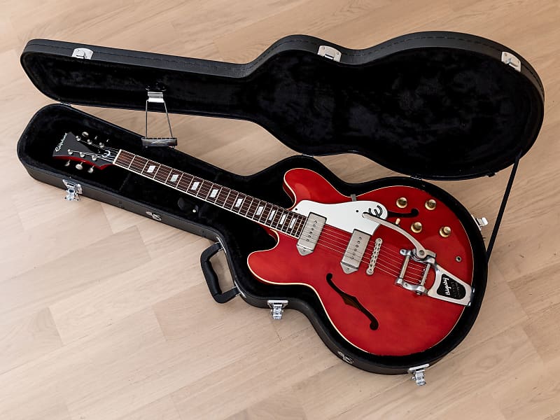 1991 Epiphone Casino Electric Guitar Cherry w/ Bigsby & Case