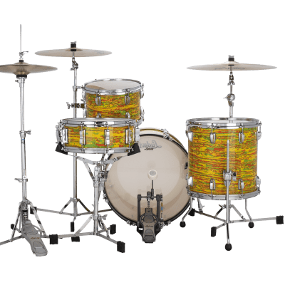 Ludwig Classic Maple Citrus Mod Downbeat Kit 14x20_8x12_14x14 Drums Made in USA Authorized Dealer image 3