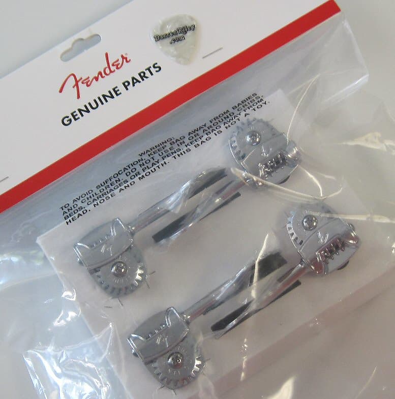 Fender Deluxe Bass F-logo Tuners with Fluted Shafts 0992006000 image 1