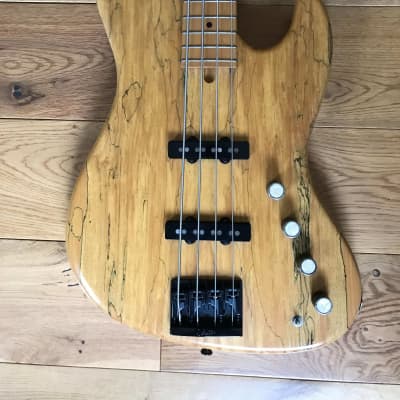 Crews Maniac Sound Uncle Jazz bass 2005 Natural / Spalted maple image 3
