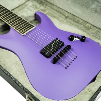 ESP LTD Stephen Carpenter SC-607 Baritone 1 Hum 7-String Guitar, Purple Satin image 2