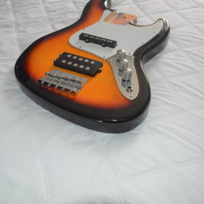 Fender Generic Custom Bass body with Musicman style humbucker and fender type Single coil Unique image 4
