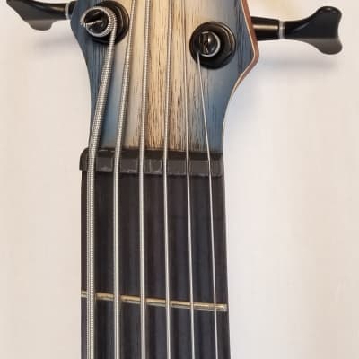 Ibanez SR606E SR Standard 6 String Bass, Ash Body, Cosmic Blue Starburst Flat image 9