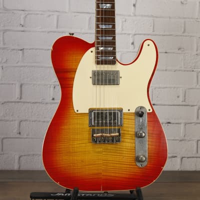 Nash Guitars Mahogany T-59 Top-Bound Flame Maple Electric Guitar Cherry Sunburst Light Relic w/Nash Case #COL22 image 1