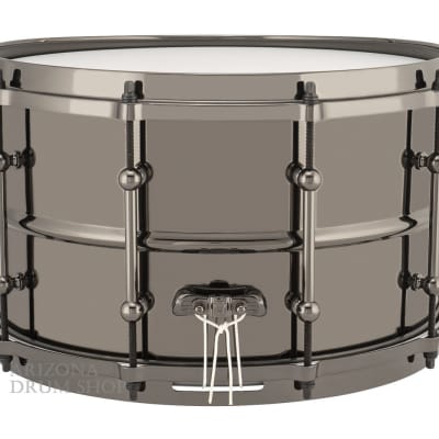 LUDWIG Universal Brass Snare Drum 8 x 14 Black Nickel Over Brass w/ Die Cast Hoops (LU0814) NEW! image 3
