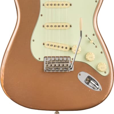 Open Box Fender Vintera Road Worn 60s Stratocaster Pau Ferro Fingerboard Firemist Gold image 1