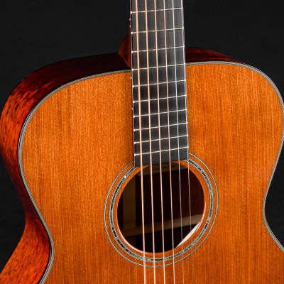 Santa Cruz OM Rare Figured Pernambuco and Fort Ross Chapel Redwood Custom NEW image 9