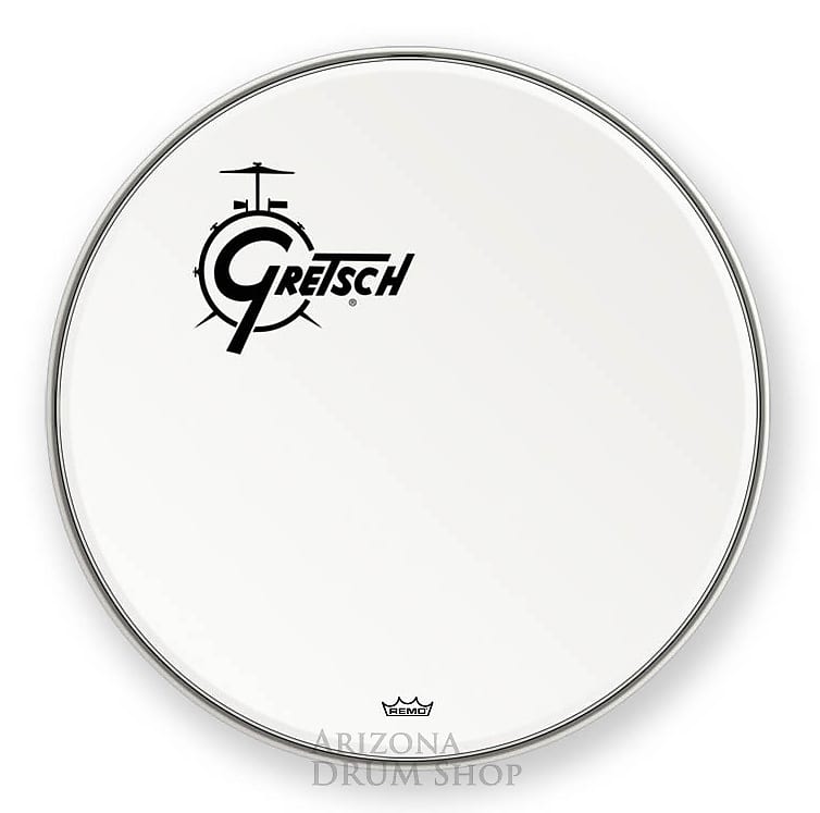 Gretsch Gretsch 20 inch bass head , Coated White Permatone , Offset logo image 1