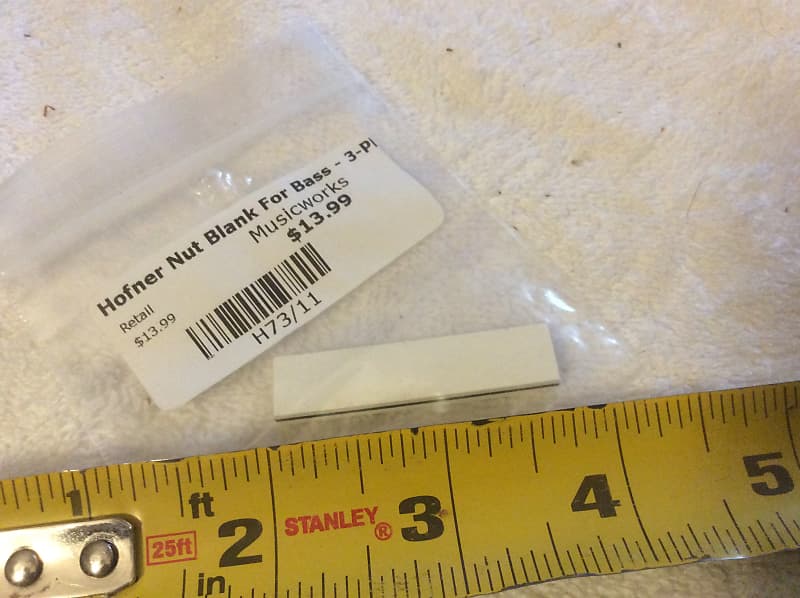 Hofner H73/11 Bass replacement Blank Bass Nut 2020 White/ Reverb