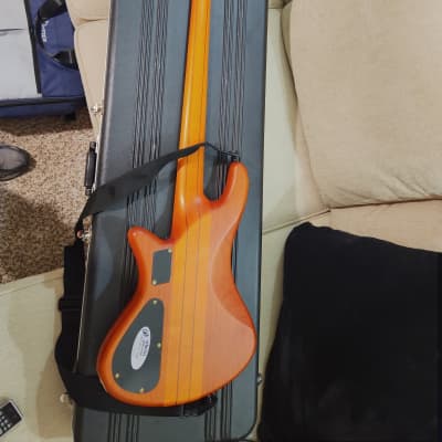 Schecter Stiletto Studio-5 Active 5-String Bass 2020s - Honey Satin image 5