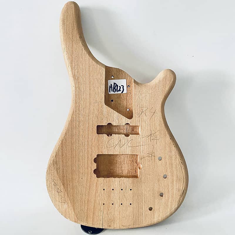 Unfinished Mahogany Wood 4 String Bass Guitar Body Reverb
