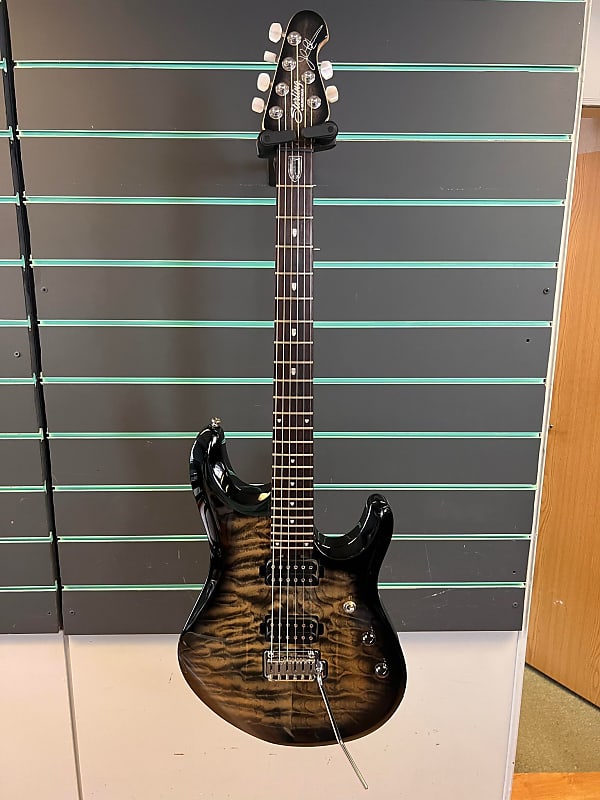 Sterling by Music Man JP100 John Petrucci Transparent Black Electric Guitar