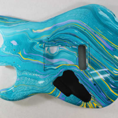 Multi color Player grade Alder HxS guitar body - fits Fender Strat Stratocaster neck Floyd Rose J1570 image 7